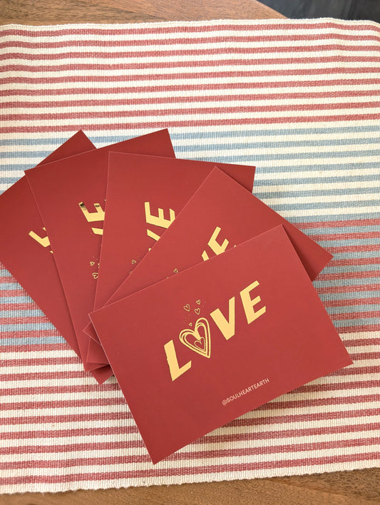 LOVE Postcards A6 size (Pack of 5)